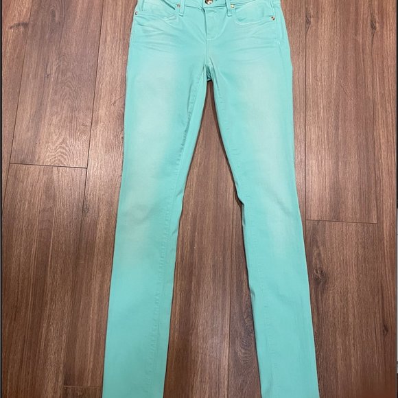 brand new, Juicy Couture Designer Skinny Jeans, tiffany blue color, size s - Picture 2 of 10